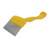 Вилка 4 ПРЯМАЯ игла, нержавеющая сталь, пластиковая ручка (желтая)