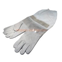 Перчатки защитные Lux  из натуральной кожи с нарукавниками"Серые/жёлтые XХL" (размер 11)
