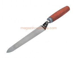 Нож пчеловодный 13 для распечатывания рамок, 180 мм, с нижней заточкой, деревянная ручка