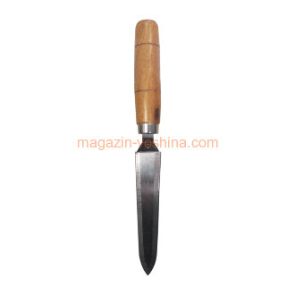 Нож пчеловодный 22 для распечатывания рамок, 130 мм, нерж. сталь, с двухсторонней заточкой, деревянная ручка